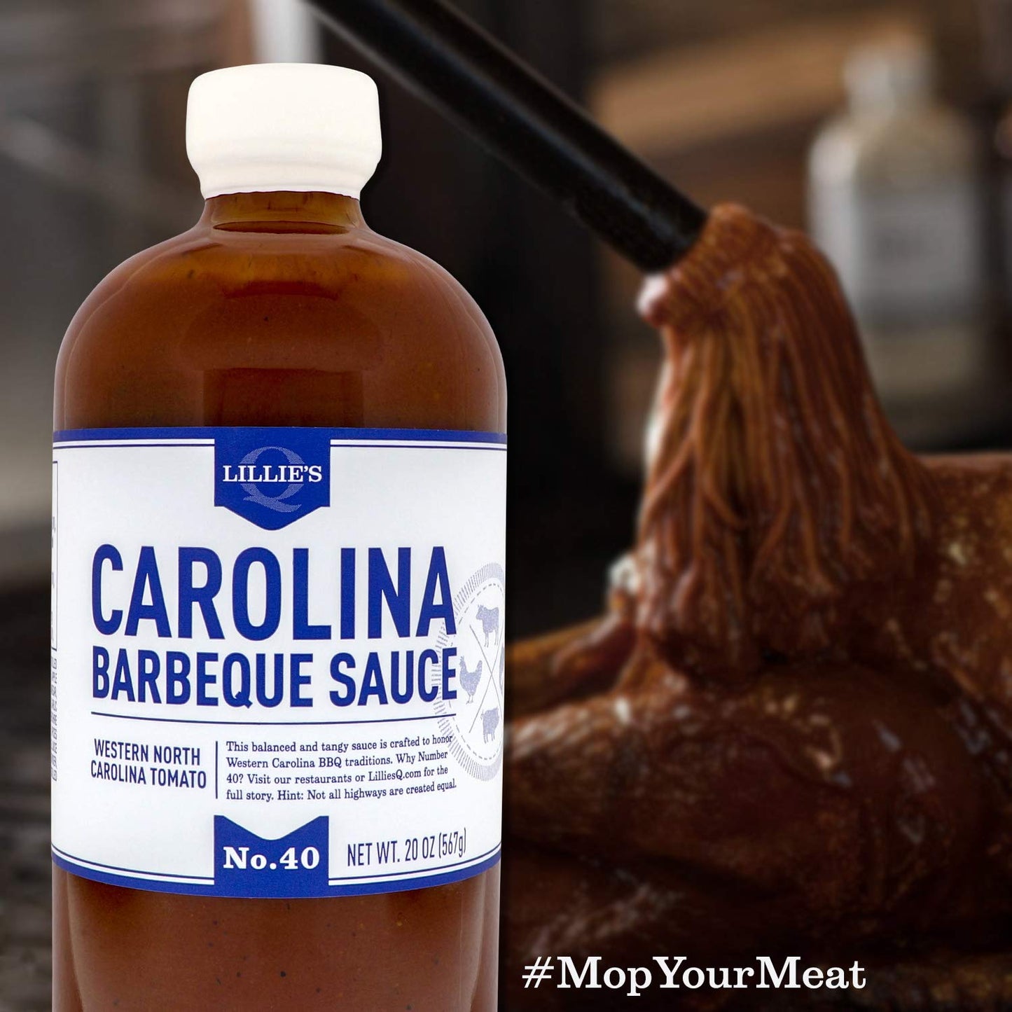 Lillies Q Carolina Barbeque Sauce, Gourmet Tangy BBQ Sauce, Gluten-Free, 152 oz, Model FGLIL127-1