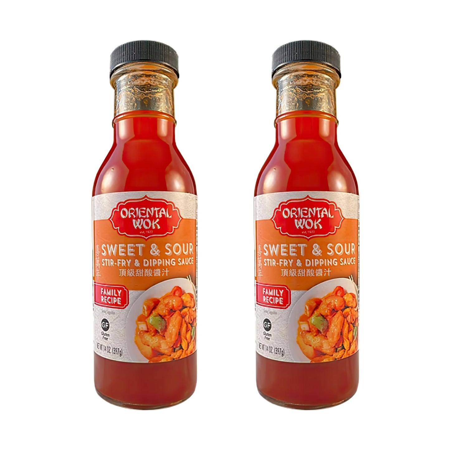 Oriental Wok Gourmet Sweet & Sour Stir-Fry & Dipping Sauce, W/Orange, Pineapple Juice, Apple & Ginger Flavor, Blend of Sweet & T
