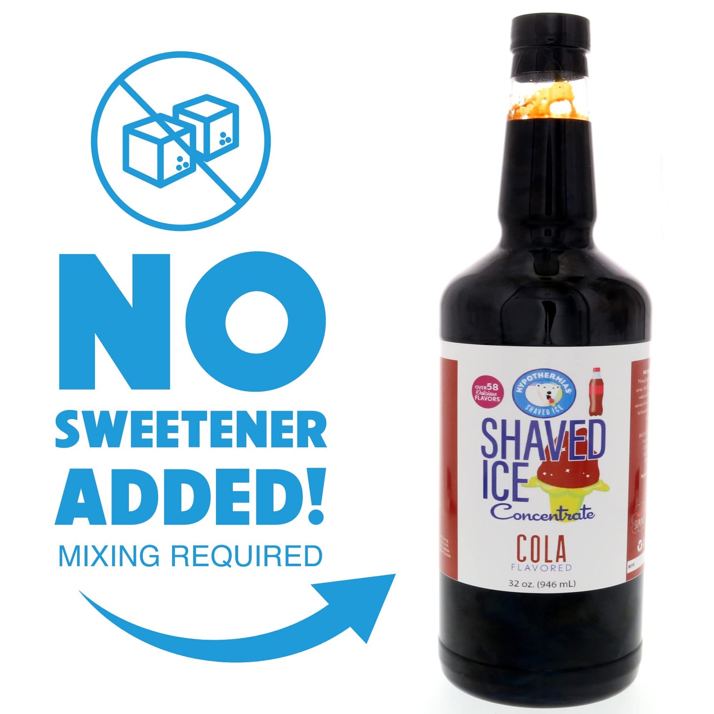 Hypothermias Shaved Ice And Snow Cone Syrup Flavor Concentrate - Quart (32 Fl Oz) - Makes 8 Gallons Of Ready To Use Flavor Syrup
