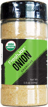 Freshjax Premium Organic Spices, Herbs, Seasonings, And Salts (Certified Organic Onion Granules - Large Bottles)