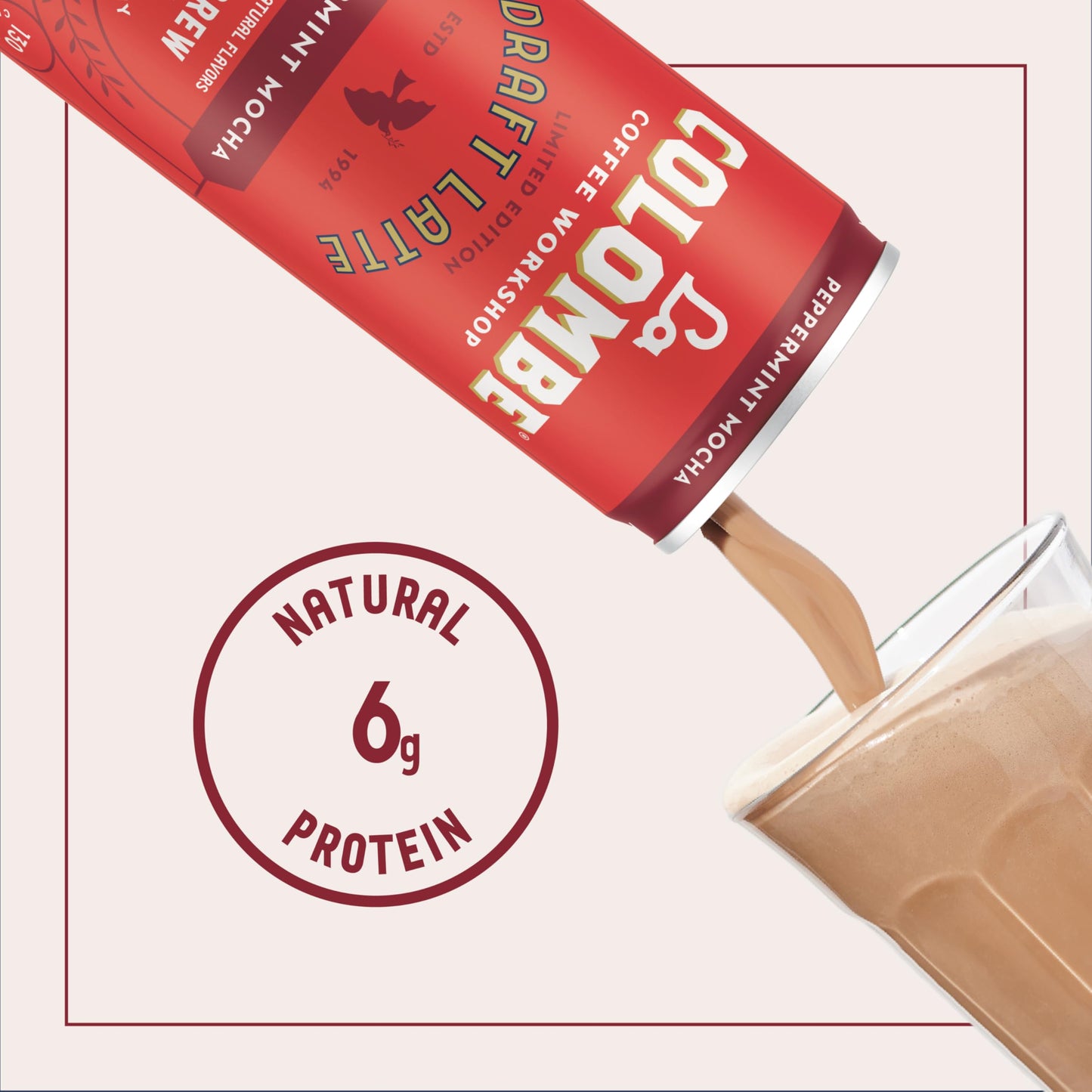 La Colombe Peppermint Mocha Draft Latte - 9 Fluid Ounce  4 Count - Cold-Pressed Espresso And Frothed Milk + Peppermint And Dark Chocolate - Made With Real Ingredients - Grab And Go Coffee