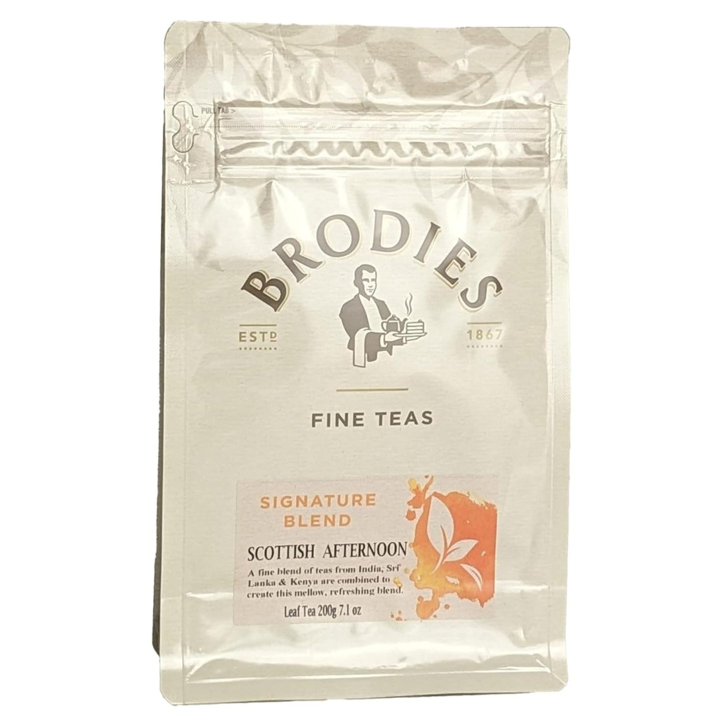 Brodies Tea, Scottish Afternoon Tea, Loose Leaf Black Tea Imported From Scotland, 200G Bag (Pack Of 1)