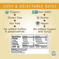 SUNNY FRUIT Organic Dried Fruit Assortment - Figs, Apricots, Dates, Mango, Cherries & Prunes, 30 Packs (1.76 oz each), NON-G