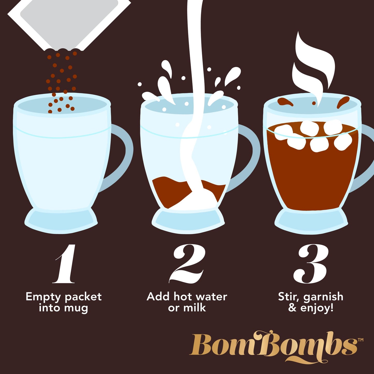 ombs Mini Hot Chocolate Gift Set in Signature Brown Packaging  Dessert Flavors Include Rocky Road  Cookie Butter  Pumpkin Pie & More  Set of 12