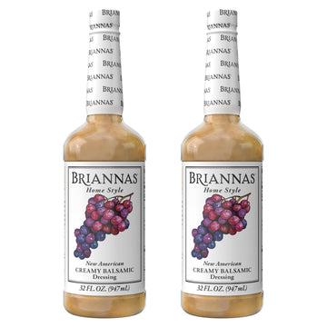 BRIANNAS Creamy Balsamic Dressing - Gluten Free - 32 oz. Bottles - 2 Pack