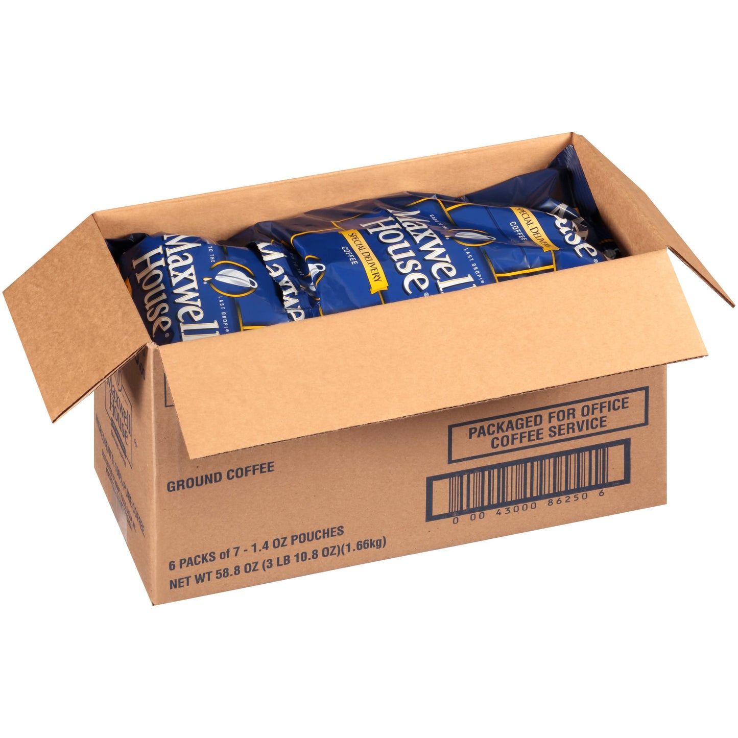 Maxwell House Special Delivery Ground Coffee Single Serve (1.4 Oz Bags, Pack Of 42)