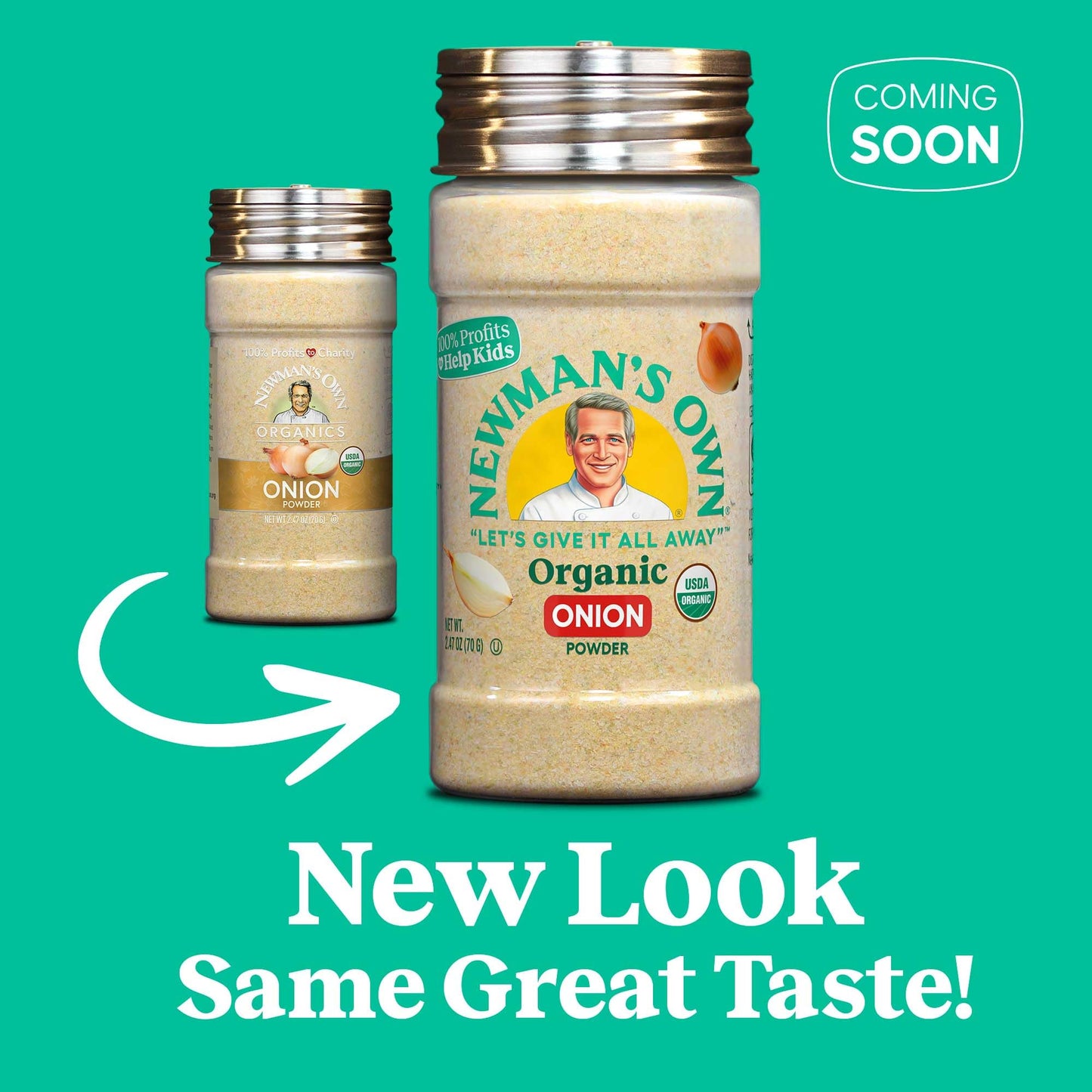 Newman'S Own Organic Onion Powder; Great On Soups, Stews, And Savory Recipes, Usda Certified Organic, Non-Gmo, Kosher, 2.47 Oz.