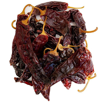 1Lb California Dried Whole Chilies Peppers, Anaheim Chile Seco Pods For Authentic Mexican Food, Heat-Sealed Resealable Bag By 14
