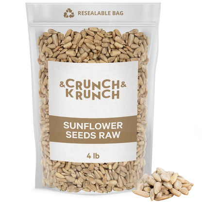 Raw Sunflower Seeds - Delicious Crunchy, Wholesome Snack Raw Shelled Sun Flower Seeds to Eat and Add in Food Recipes - Source of