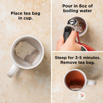 Red Rose Naturally Decaffeinated Black Tea Specially Blended Strong Black Tea With 48 Individually Wrapped Tea Bags Per Box (Pack Of 6) Brew Hot/Cold Decaf Black Tea Full-Bodied Flavorful Black Tea