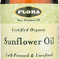 Flora Sunflower Oil, Cold Pressed & Unrefined, 17 Fl Oz, Pack of 1