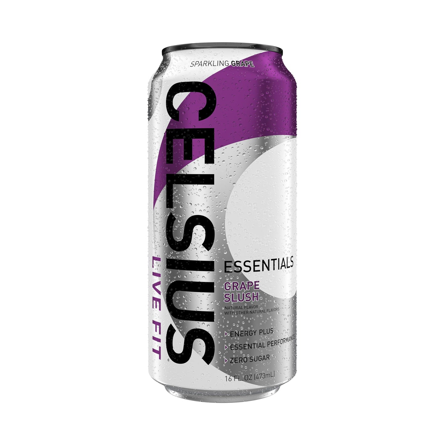 Celsius Essentials Sparkling Grape Slush, Sugar Free Performance Energy Drink, 16 Fl Oz (Pack Of 12)