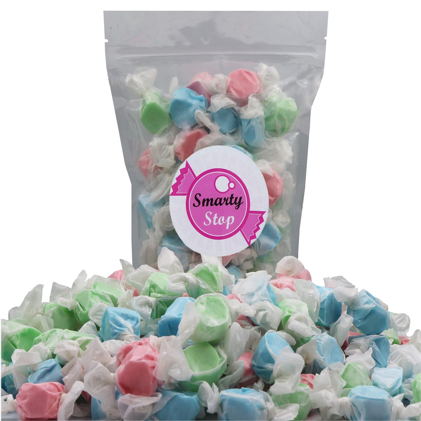Gourmet Soft And Chewy Salt Water Taffy Candies - Individually Wrapped - Bulk Bags (Sour Mix, 2 Pound (Pack Of 1))