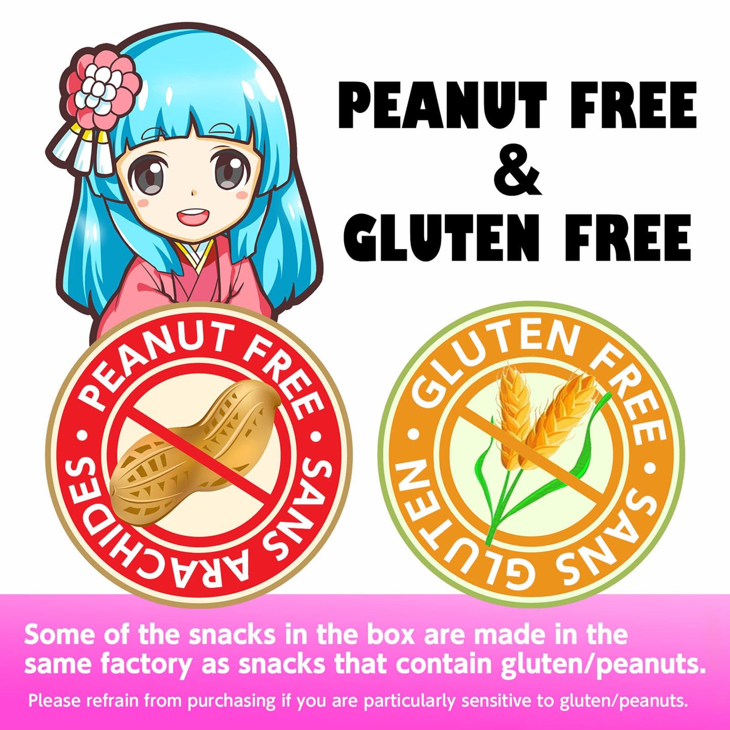 Shogun Candy, 40Pcs Japanese Snacks And Japanese Candy, Popin Cookin Japanese Snack Box, Kawaii Dagashi Box, (Hime(Gluten Free))