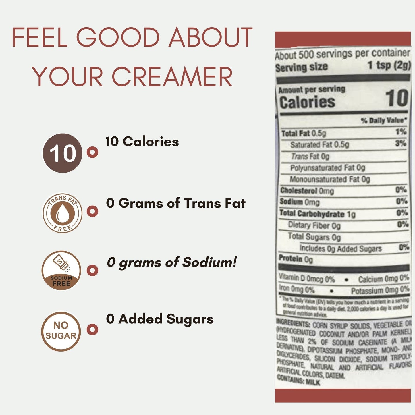 Bordens Original Cremora Coffee Creamer - Non Dairy Creamer Powder - Gluten Free - Cholesterol Free - 35.3 oz (Pack of 1) - Incl