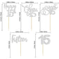 Ephlyn 30 Pack 15Th Birthday Cake Topper, Silver Glitter Cupcake Toppers For Birthday, Anniversary, Wedding Party Decorations