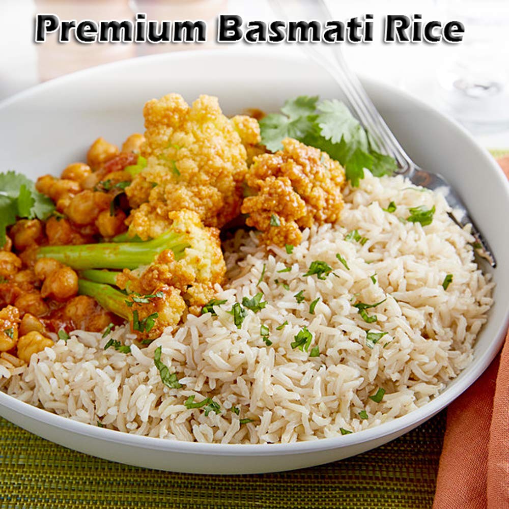 Golden Crown Basmati Rice - 10LB (160 oz) | Naturally Aromatic, Gluten-Free, Extra Long Grains, Vegan, Halal, Kosher