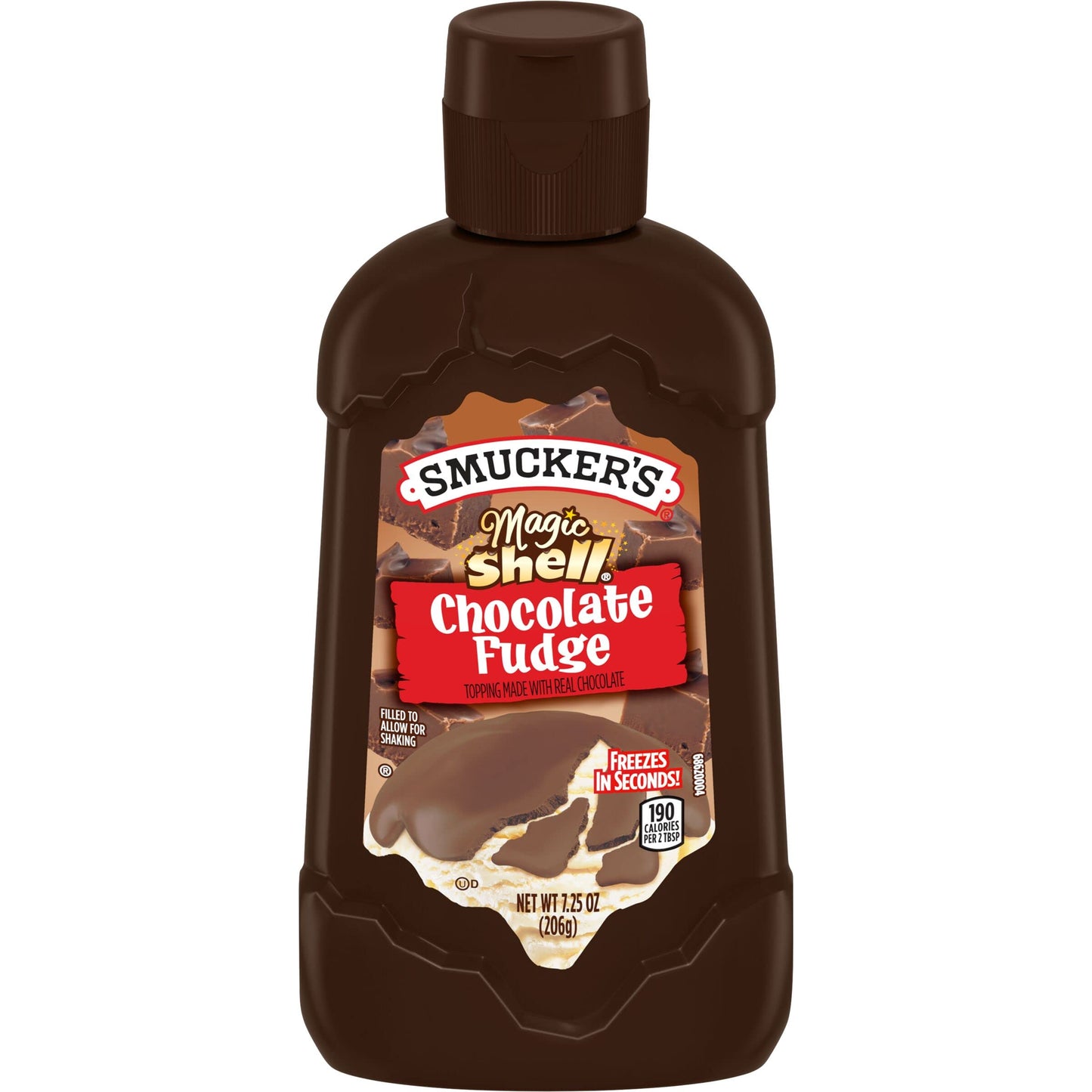 Smucker'S Magic Shell Chocolate Fudge Flavored Ice Cream Topping, 7.25 Ounces (Pack Of 8)