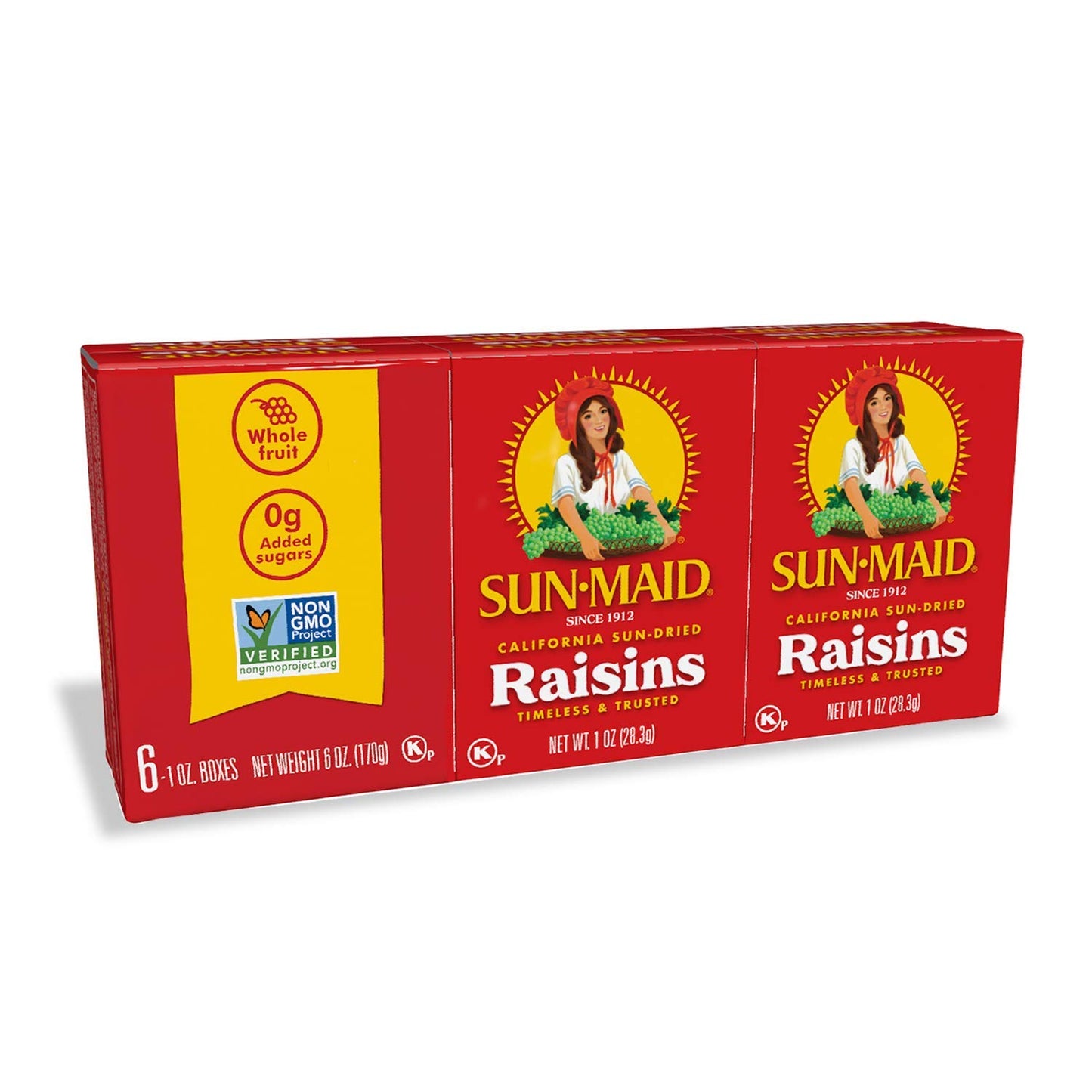 Sun-Maid California Sun-Dried Raisins - (24 Pack) 1 Oz Snack-Size Box - Dried Fruit Snack For Lunches, Snacks, And Natural Sweeteners