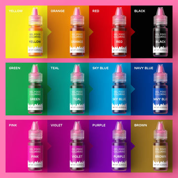 Upgraded Gel Food Coloring Set - Cherrysea 12 Colors Gel Based Food Color For Baking Food Grade Dye For Cake Cookie Decorating E