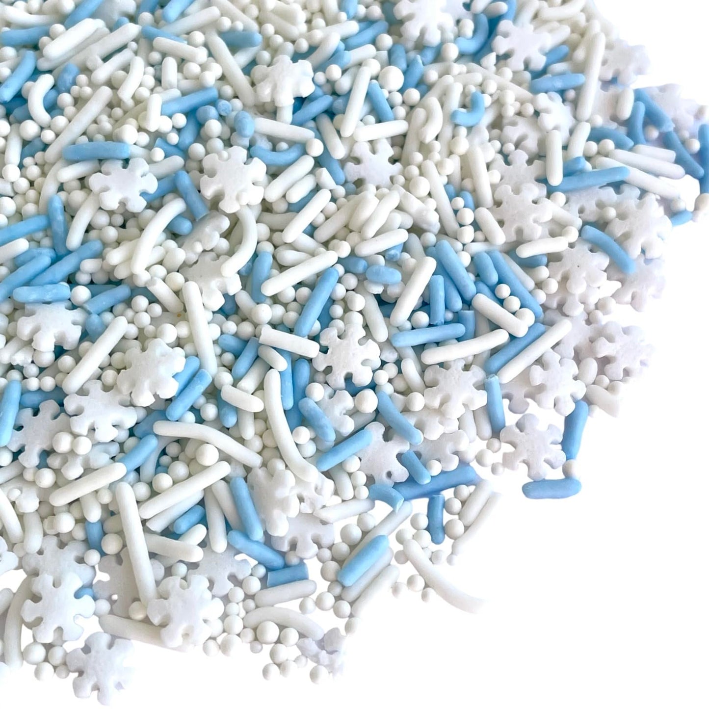 Manvscakes, Natural Sprinkles, No Artificial Dyes, Snowflake Edible Sprinkles, Holiday Cake Decorations, Dessert, Cookies, 3 Oun