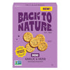 NEW Back to Nature Garlic & Herb Mini Seasoned Crackers, Non-GMO, Plant-Based Snack Cracker, Snack Happy, 5 oz Box