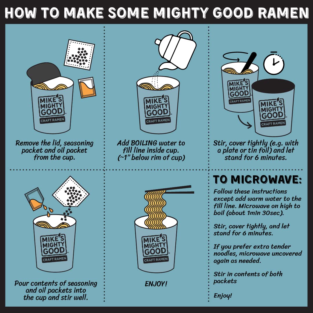 Mike'S Mighty Good Vegetarian Miso Ramen Soup - Instant Ramen Noodles Cups - Organic Instant Noodles - Non-Gmo Noodle Soup - Veg