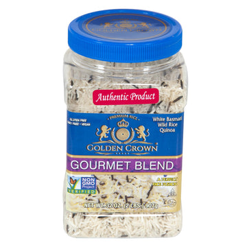 Golden Crown Gourmet Blend, White Basmati Wild Premium Rice and Quinoa, Tasty and Delicious Kosher Flavorful Perfect Rice Fusion