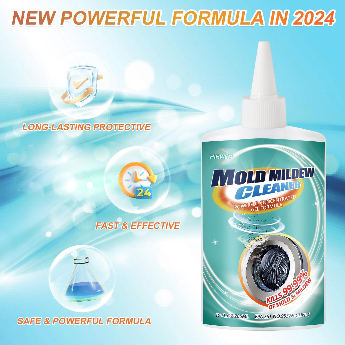 Hihwem Mold Mildew Remover Gel Household Cleaner For Sealant Tiles Grout Washing Machine Cleaner Bathroom Stain Remover Home Kit