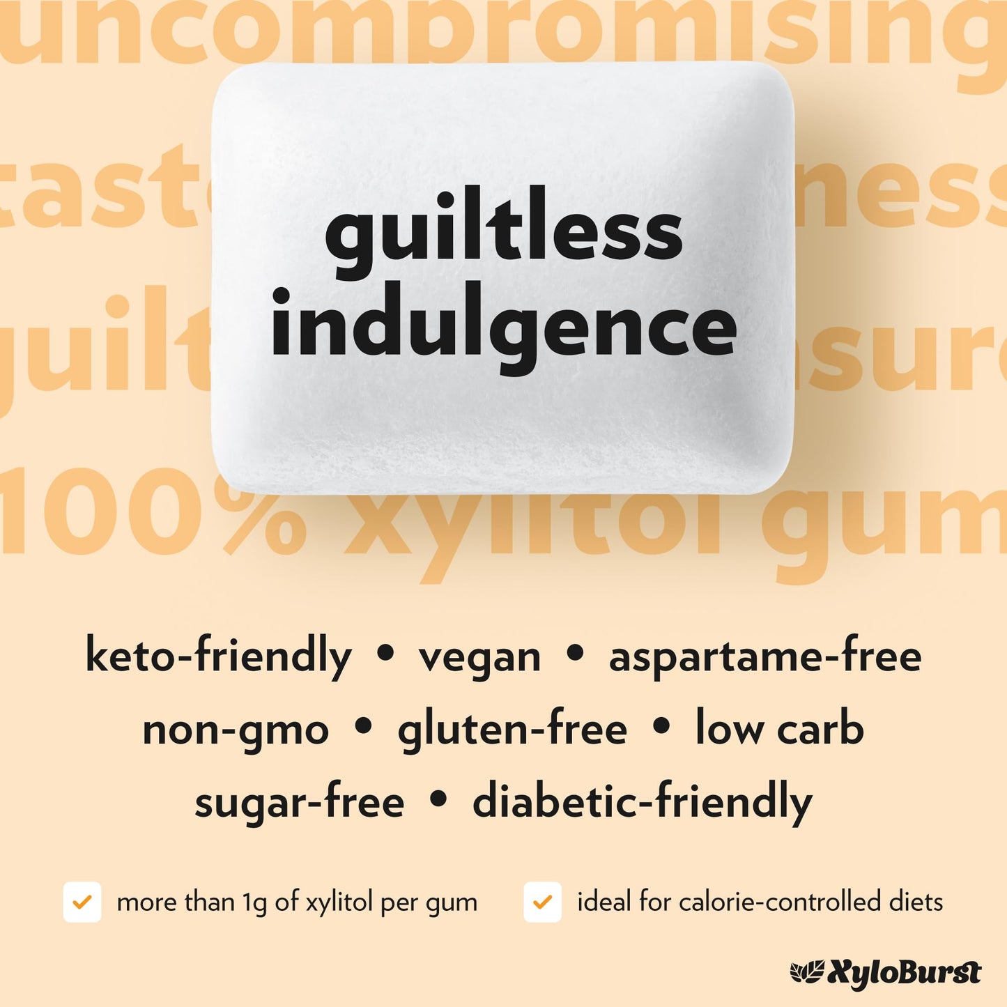XyloBurst Xylitol Chewing Gum | Sugar Free, Gluten Free, Keto Friendly | Aspartame Free | Fruit Flavor | 500-Count Bag