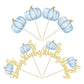 Gyufise 24Pcs Pumpkin Oh Baby Cupcake Toppers Blue Fall Pumpkin Cupcake Picks Baby Shower Cake Decorations Pumpkin Themed Baby S