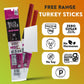 Nicks Sticks Clean & Balanced Spicy Free Range Turkey Snack Sticks | Made in the USA | Gluten Free | Paleo, Keto, Whole30 Appro