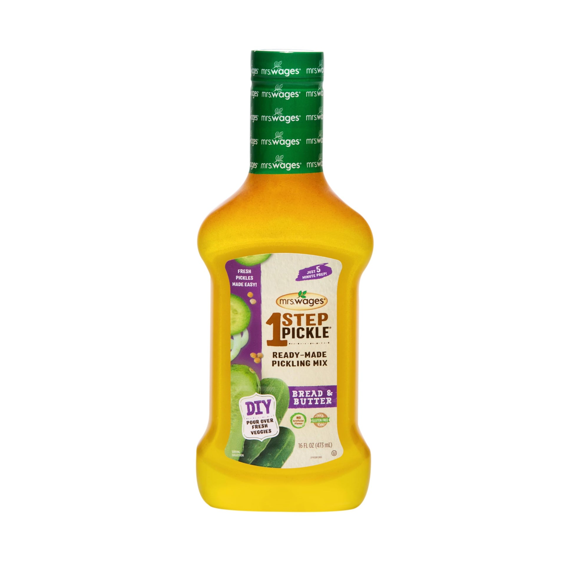 Mrs. Wages 1 Step Pickle Bread And Butter Pickling Mix, DIY Fresh Pickles in 8 Hours, Gluten Free, Kosher, No Artificial Flavor,