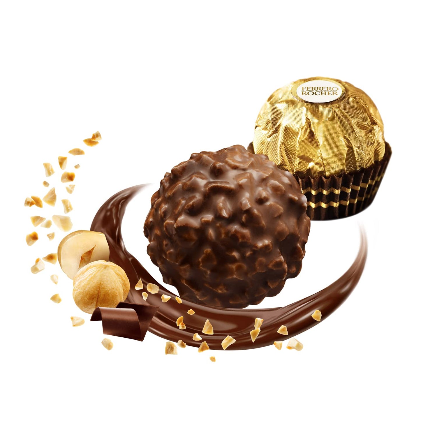 Ferrero Rocher Fine Hazelnut Chocolates Valentine'S Day Gift Box, 48 Count Individually Wrapped Candy, 600 Grams