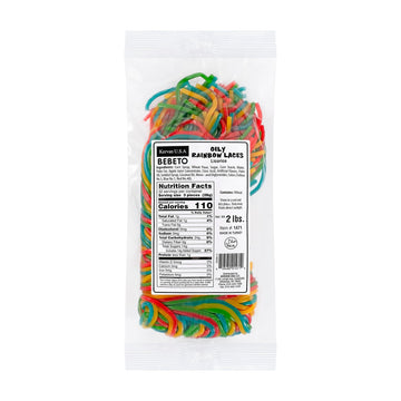 Bebeto Rainbow Licorice Laces - String Licorice Laces Candy for Decorating Baked Goods, Making Knots, Fun Snacks - 2lbs Bulk Siz