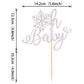 YCTHUNFISH Snowflake Cake Topper - Glitter Decorations for Baby Shower & Birthday Party - Small - Silver