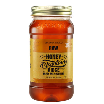 Mountain Ridge Honey, Naturally Healthy 100% Pure Raw Honey, 32 Ounces