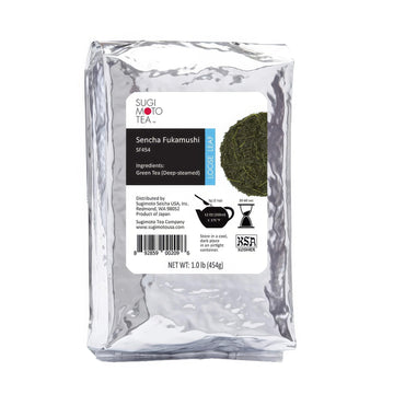 SUGIMOTO TEA Japanese Green Tea Sencha Loose Leaf Bulk 1.0 lb (454 g) Pack of 1