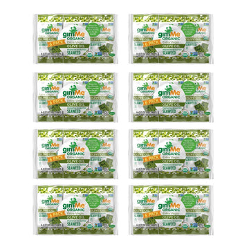 Gimme Organic Roasted Seaweed Sheets - Extra Virgin Olive Oil - 48 Count - Keto, Vegan, Gluten Free - Great Source Of Iodine And