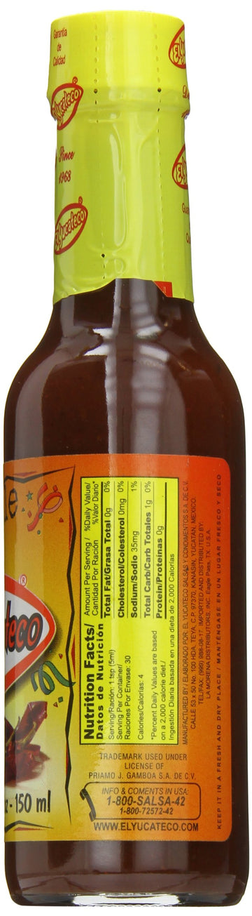 El Yucateco Salsa Chipotle, 5 Fl Oz - Spicy Flavor, Authentic Mexican Sauce, Perfect for Tacos and Dips