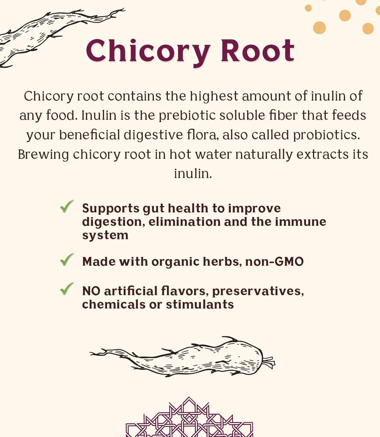 Teeccino Mocha Chicory Coffee Alternative, Caffeine-Free, Medium Roast, 11 Ounce (Pack of 6), Natural