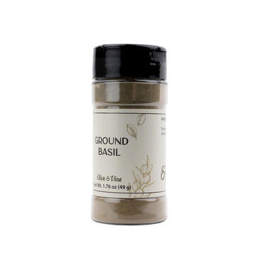 Olive & Vine Ground Basil, Herbaceous Flavor, Seasoning For Pasta, Soups, Salads, With Rich Tradition, Authentic Taste, For Glob
