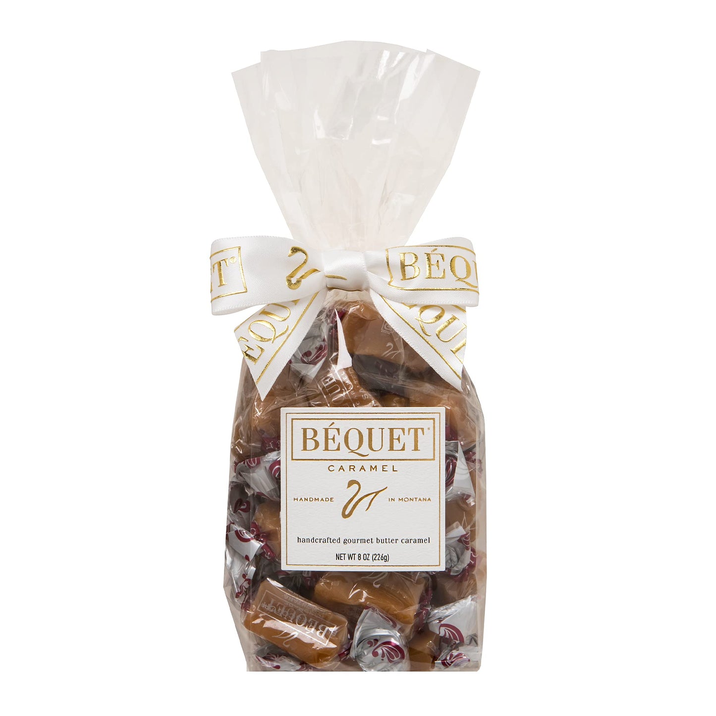 B  Quet Caramel - Salted Butterscotch Gourmet Candy - Candy Individually Wrapped - Gourmet Sea Salt Candy - Made In Montana - Ko