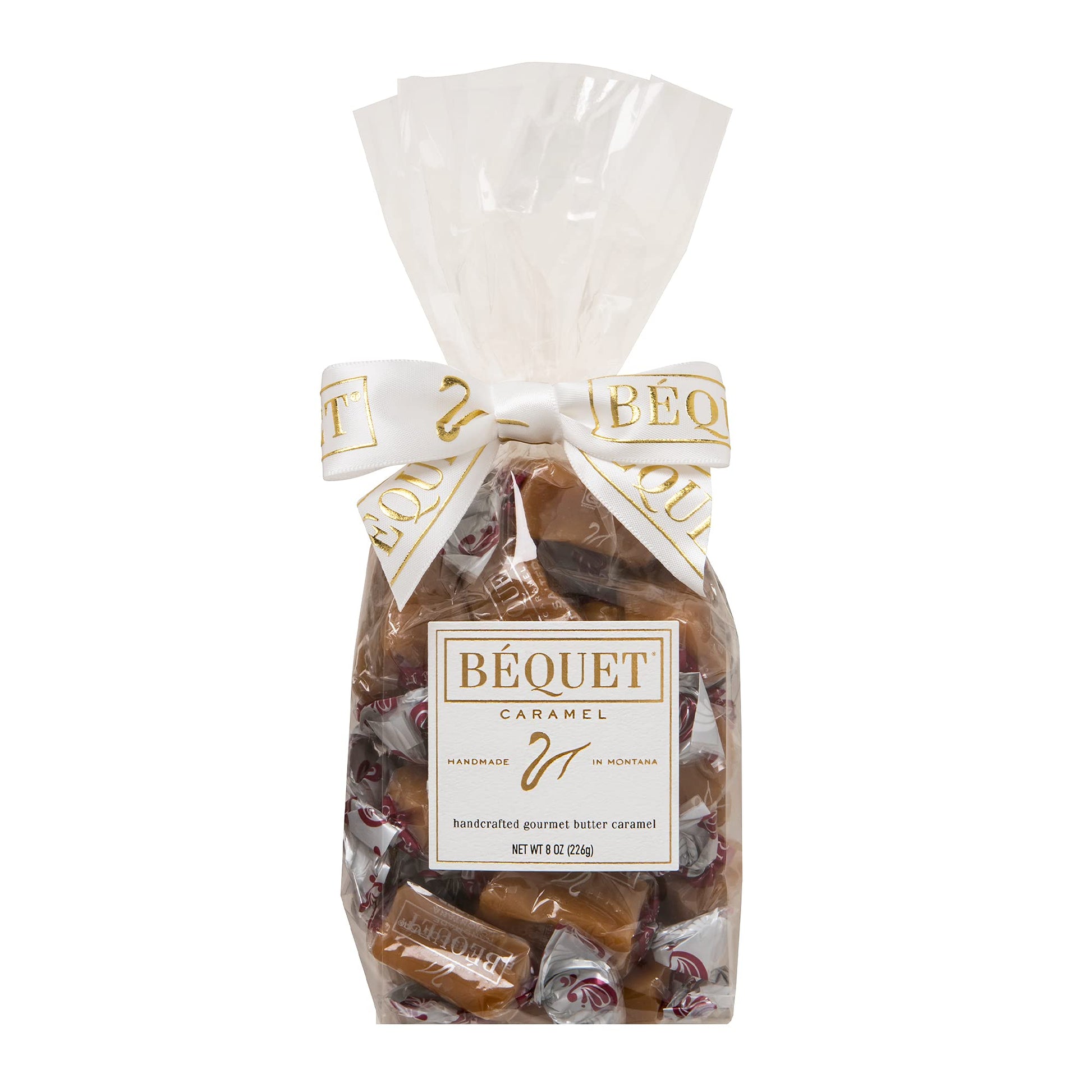 B  Quet Caramel - Salted Butterscotch Gourmet Candy - Candy Individually Wrapped - Gourmet Sea Salt Candy - Made In Montana - Ko