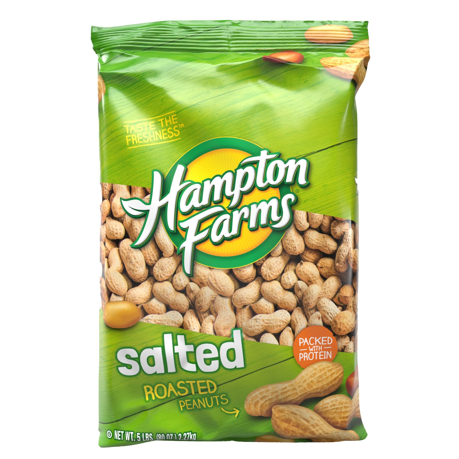 Hampton Farms - Fancy Roasted In-Shell Salted Peanuts - 5 lb. Bag