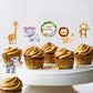Cyodoos 24Pcs Jungle Safari Animal Theme Cupcake Toppers Dessert Muffin Cake Picks Cake Decoration For Jungle Safari Themed Part