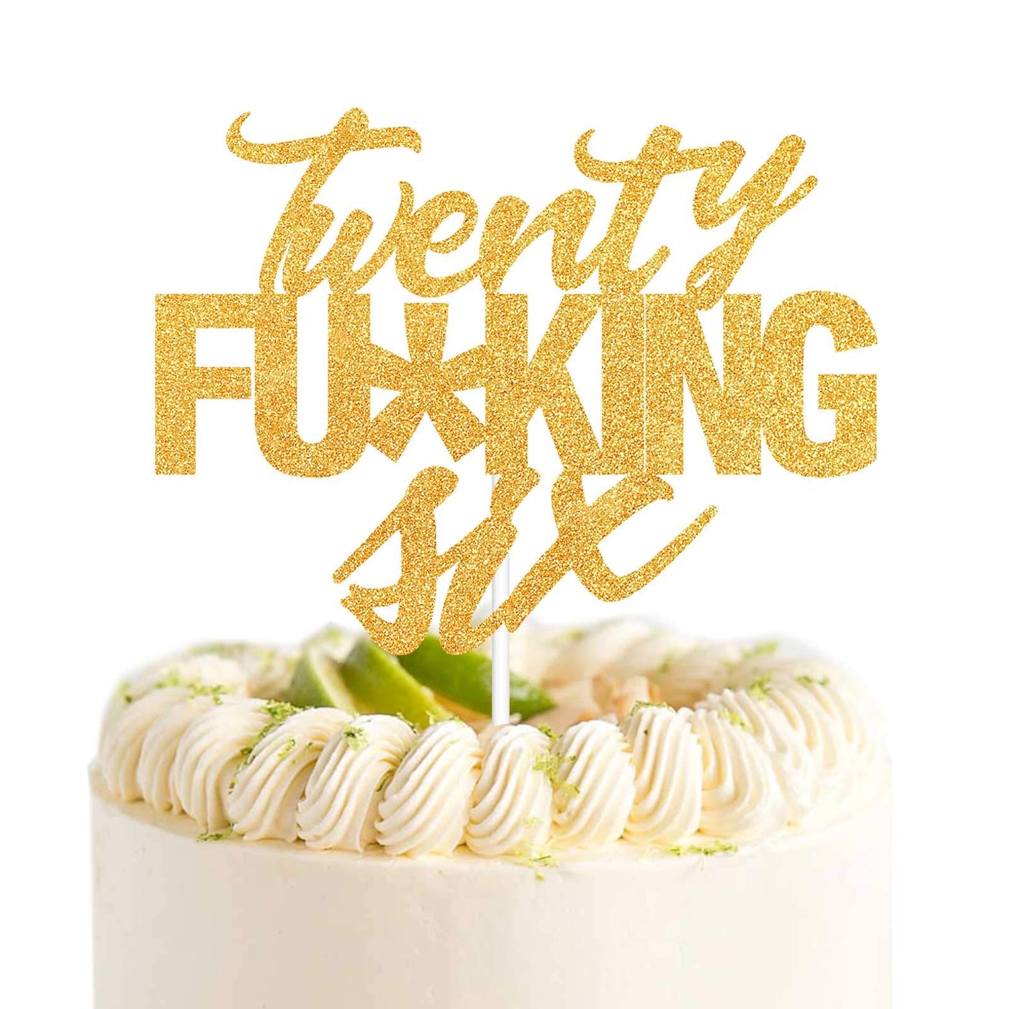 Twenty Six Gold Glitter Cake Toppers 26 Years Old 26Th Birthday Anniversary Party Decorations Supplies
