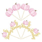 Gyufise 24Pcs Pumpkin Oh Baby Cupcake Toppers Pink Fall Pumpkin Cupcake Picks Baby Shower Cake Decorations Pumpkin Themed Baby S