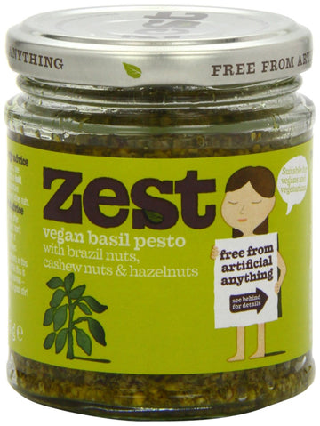 Zest Basil Vegan Pesto 165 g (Pack of 6)