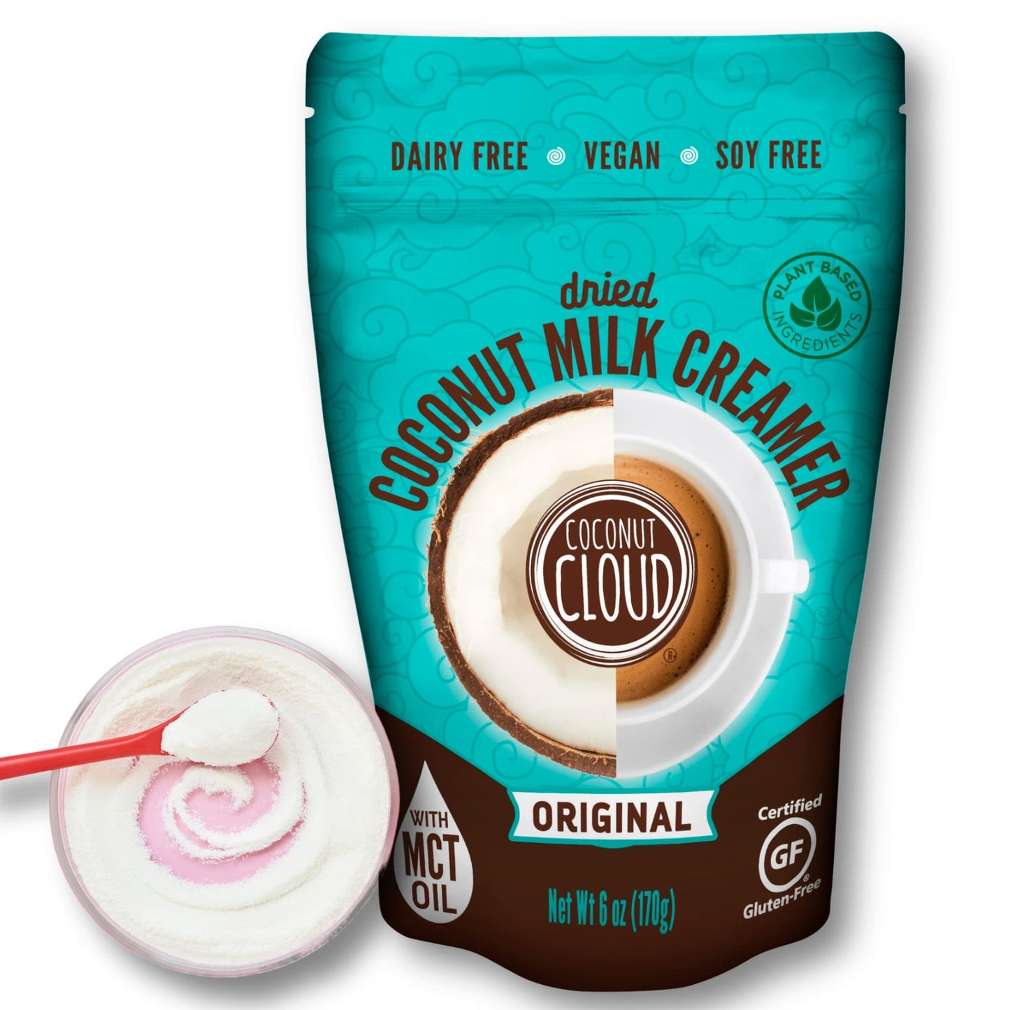 Coconut Cloud: Original Coffee Creamer | Vegan, Natural, Delicious & Lightly Sweetened. (Made In Colorado From Premium Coconut Milk Powder), 16 Oz